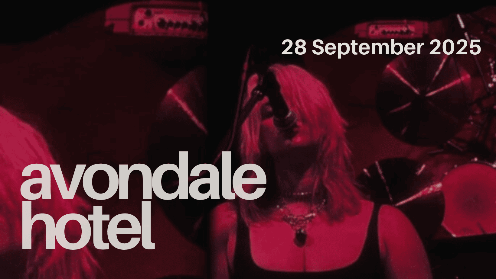banner for avondale hotel gig 28 september